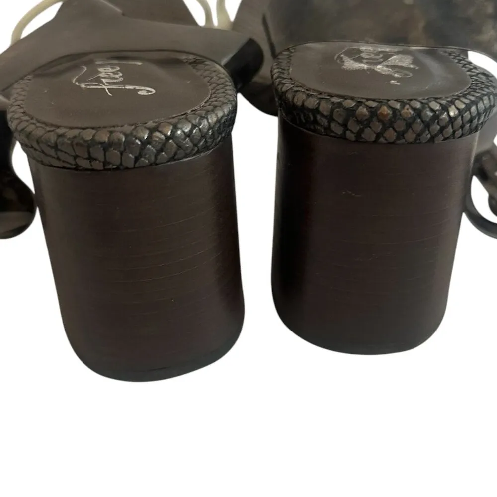 Free People High Heel Sandals Square Toe Jelly Ankle Straps Size 40 Women's 9.5 - Image 7