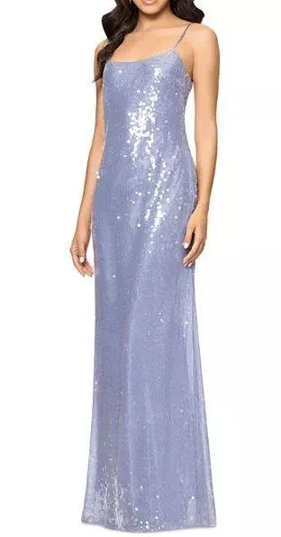 AQUA Formal Women’s Sequin Gown Blue Sz 2 NWT - Image 3
