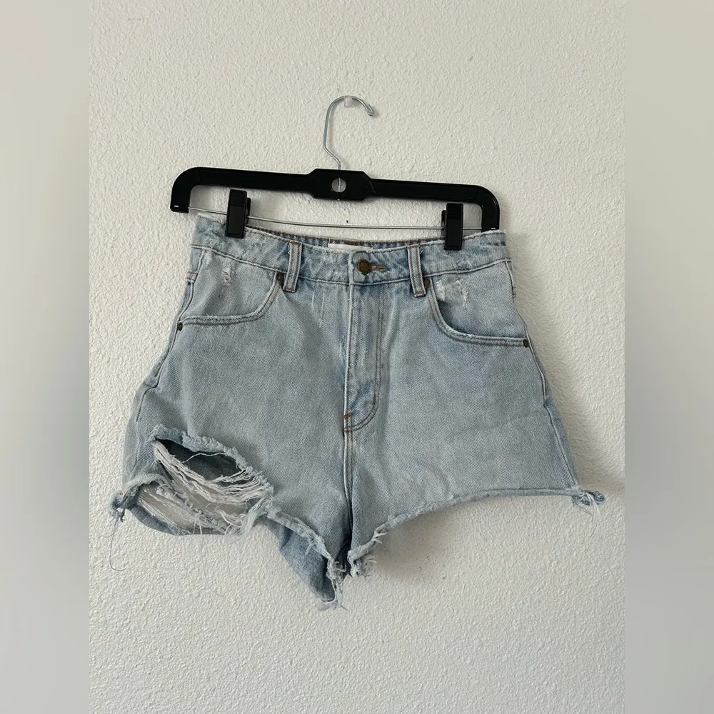 Rollas denim shorts dusters high rise short sz 26 Blue - Image 3