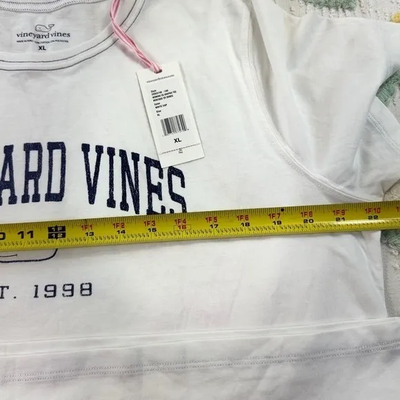 Vineyard Vines Classic Whale Logo T Shirt White XL Short‎ Sleeve Cotton Blend - Image 3