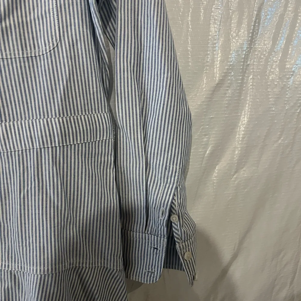 J. crew Blue Oxford Cotton A-Line Shirtdress Size 4 US - Image 4