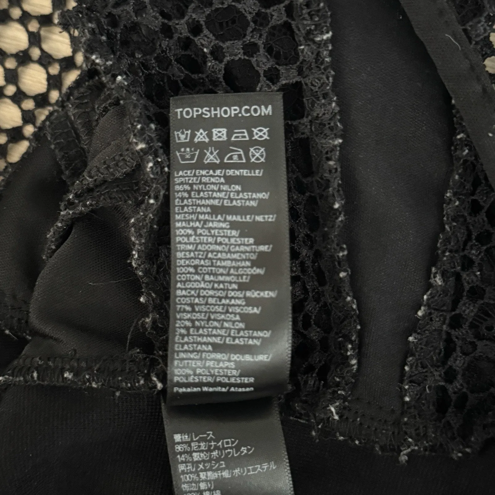 Top Shop Shirt Women 4 Black Crop Top Sheer Lace Casual Neutral Party Whimsygoth - Image 8