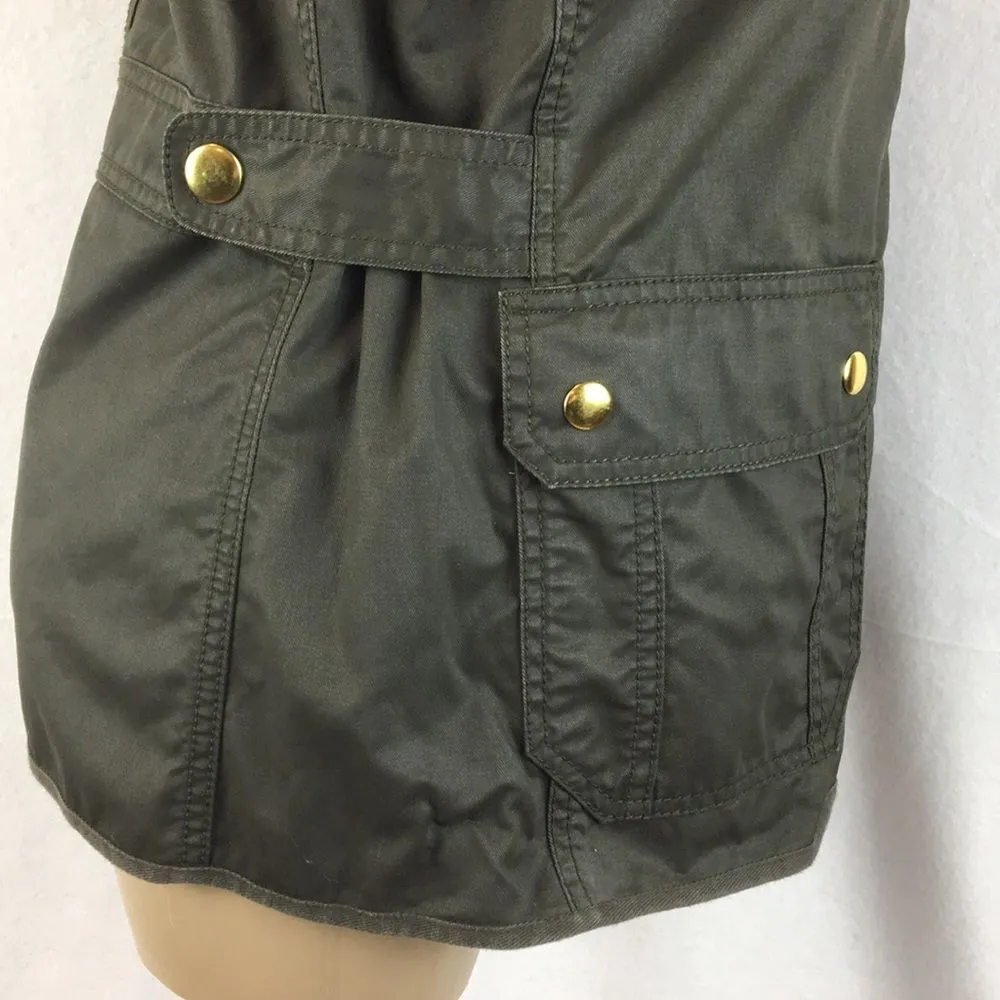 J Crew Army Green Urban Streetwear Utility Long Sleeve Jacket Coat S - Image 10