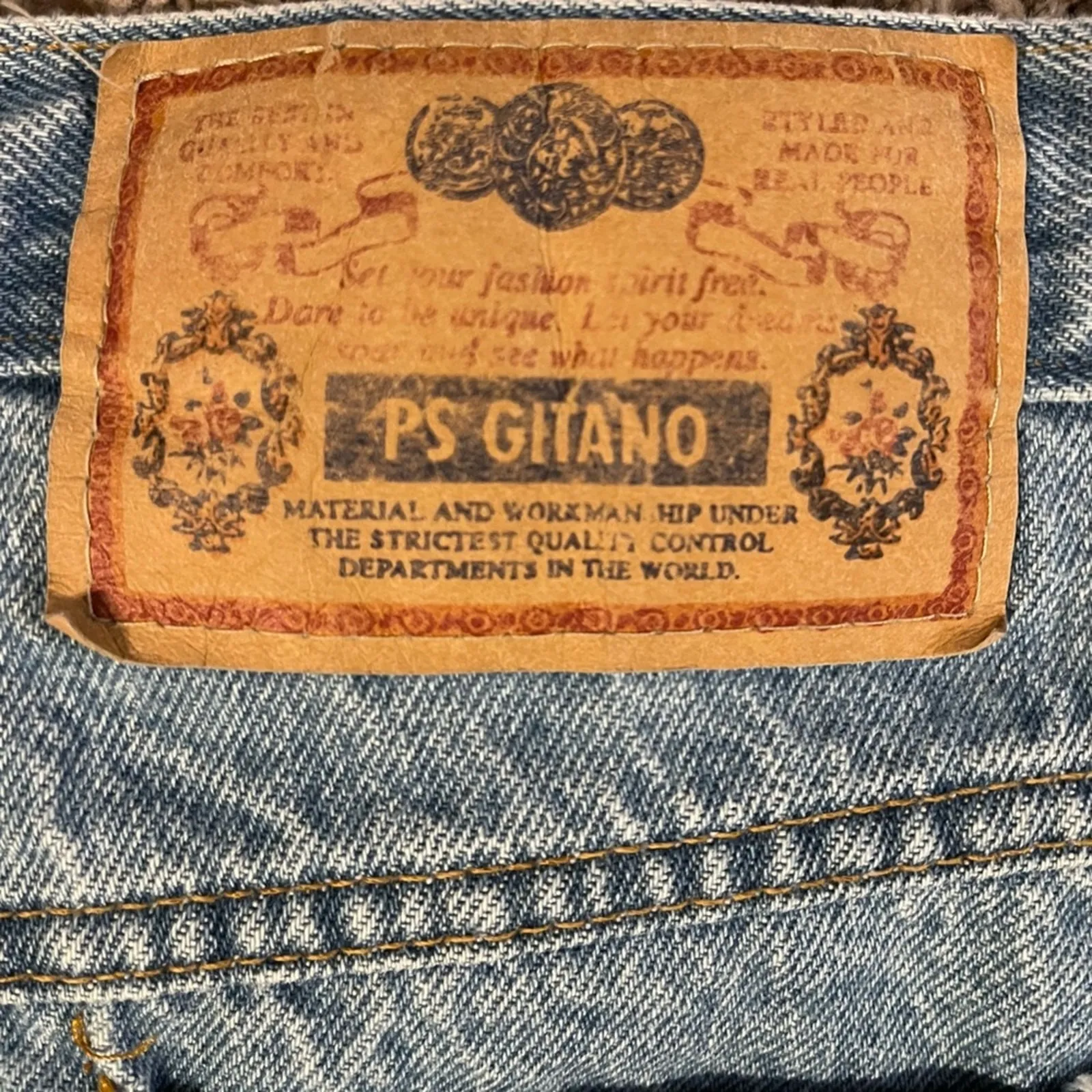 Vintage Women's Gitano Jeans Size 16 Short Blue - Image 6