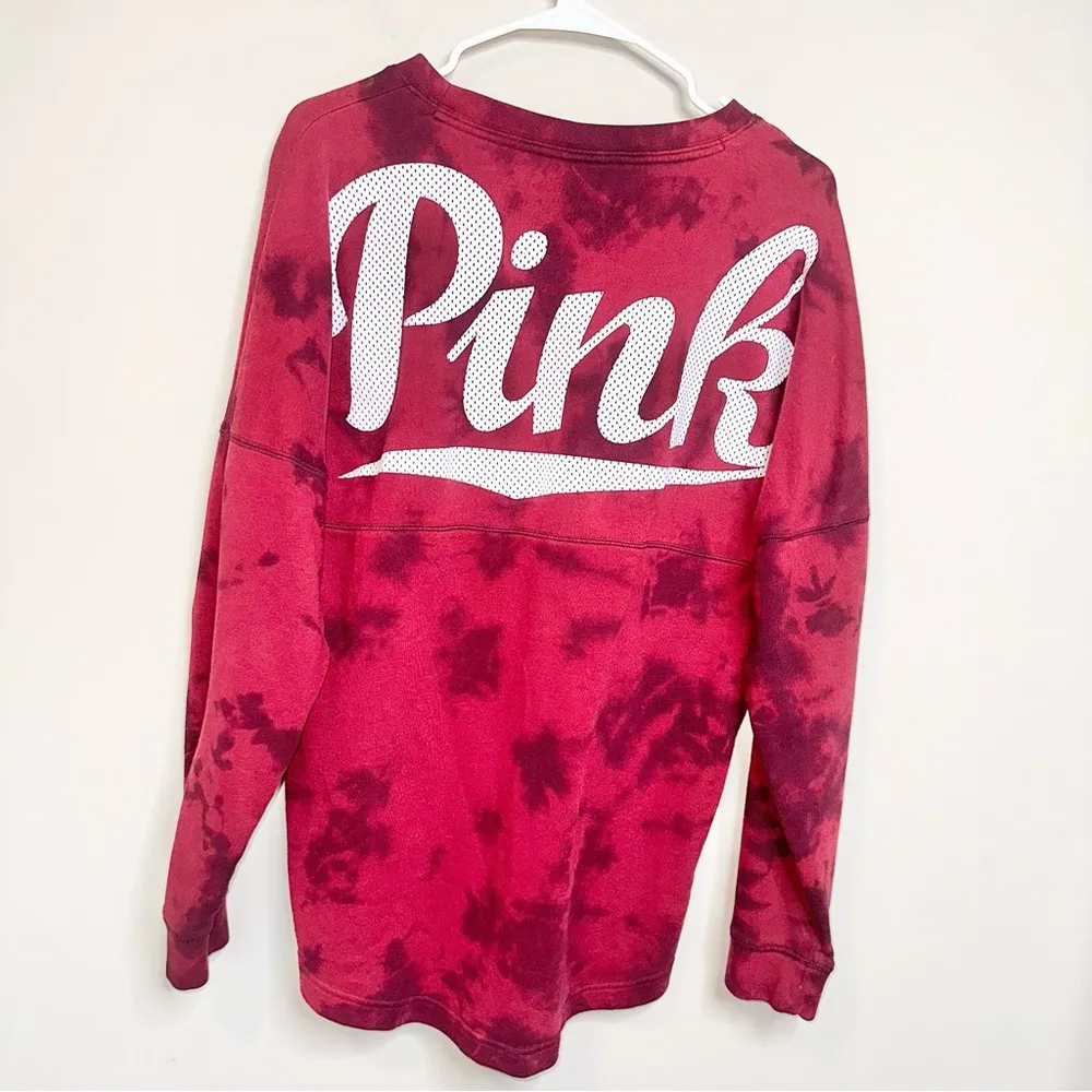 Y2K PINK Oversized Burgundy Tie Dye Sweater! - Image 4