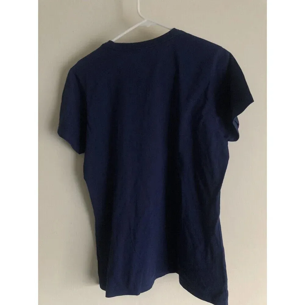 Chucks & Pearls Blue Sneakers T Shirt Short Sleeves Top size L Size L - Image 2