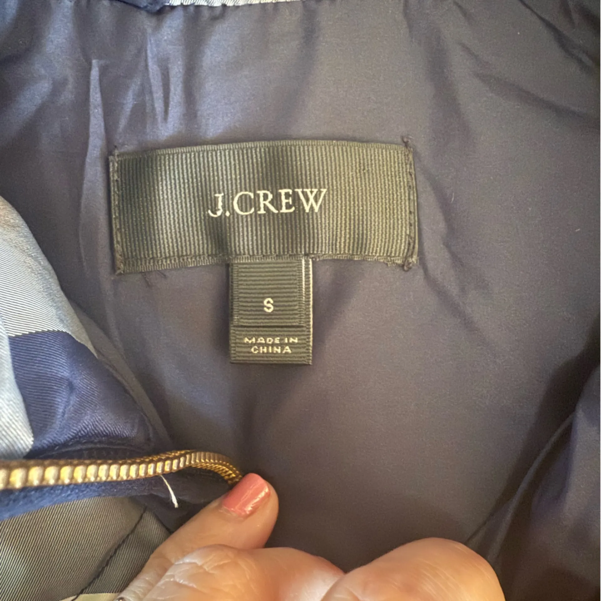 J. Crew Excursion Quilted Vest Navy and White Buffalo Plaid Small Outdoor Vest - Image 4