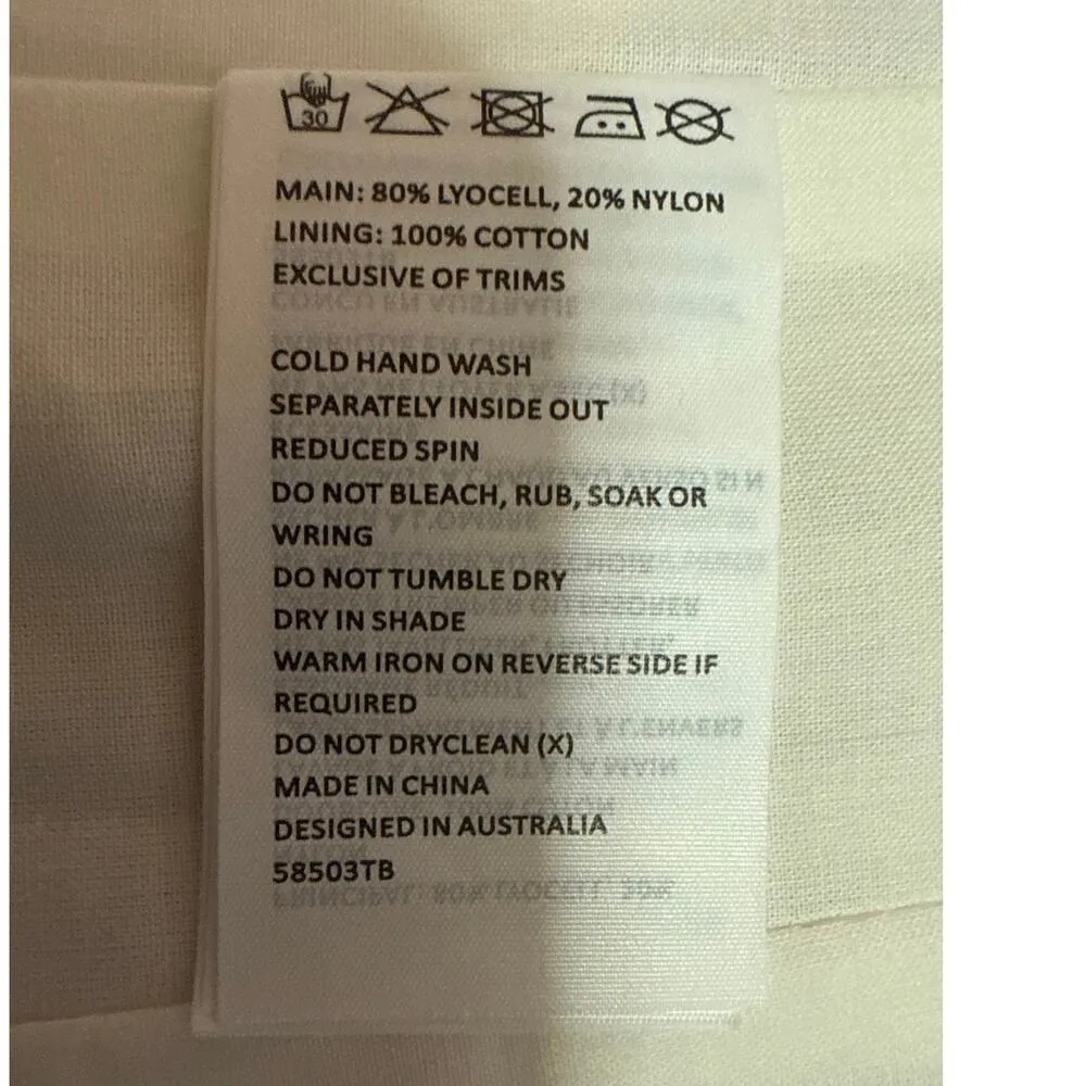 Bardot Gracious White Floral Sleeveless Strapless Bandeau Corset Crop Tank Top M - Image 5