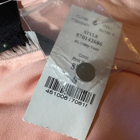 White House‎ Black Market Utility Sleeveless Pink Pearl Tunic Size S NWT - Image 8