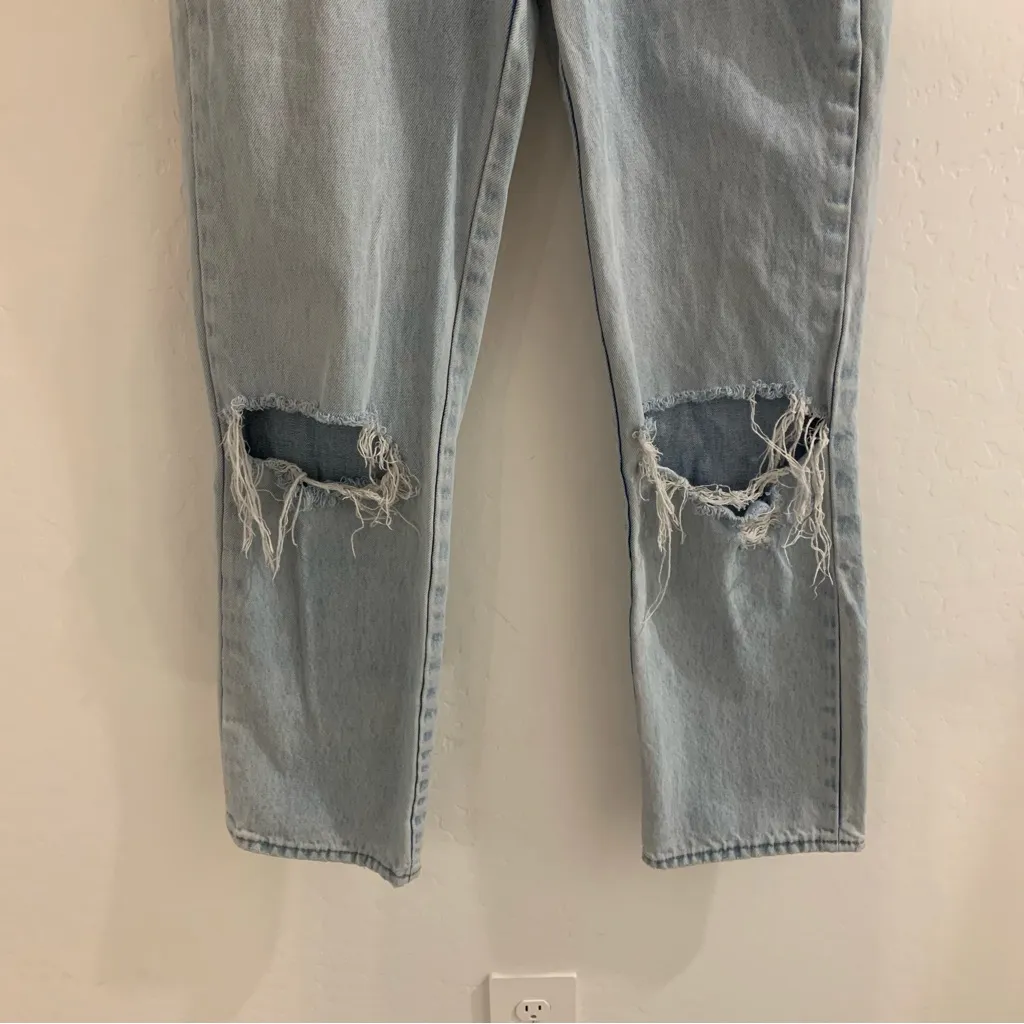 Rolla’s High Rise Straight Distressed Sunbleach Worn Wash Jeans Size 24 - Image 7