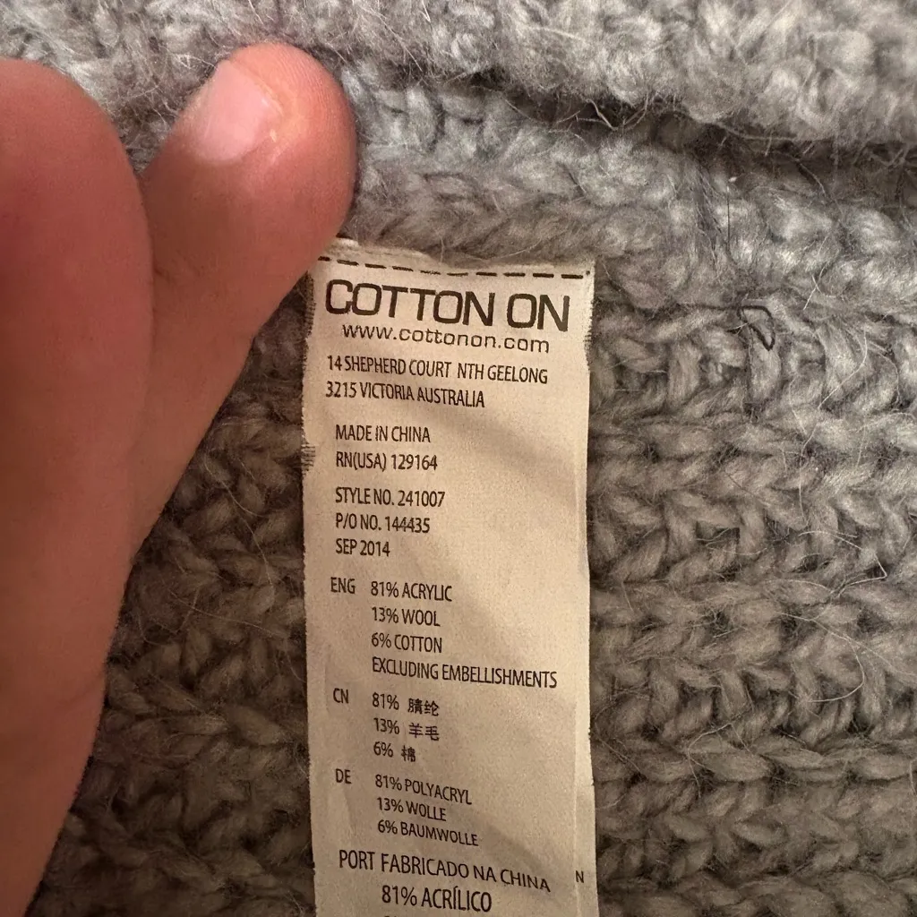 Cotton On Knit Wear Women's Crew Neck Sweater,Size XS Oversized - Image 9