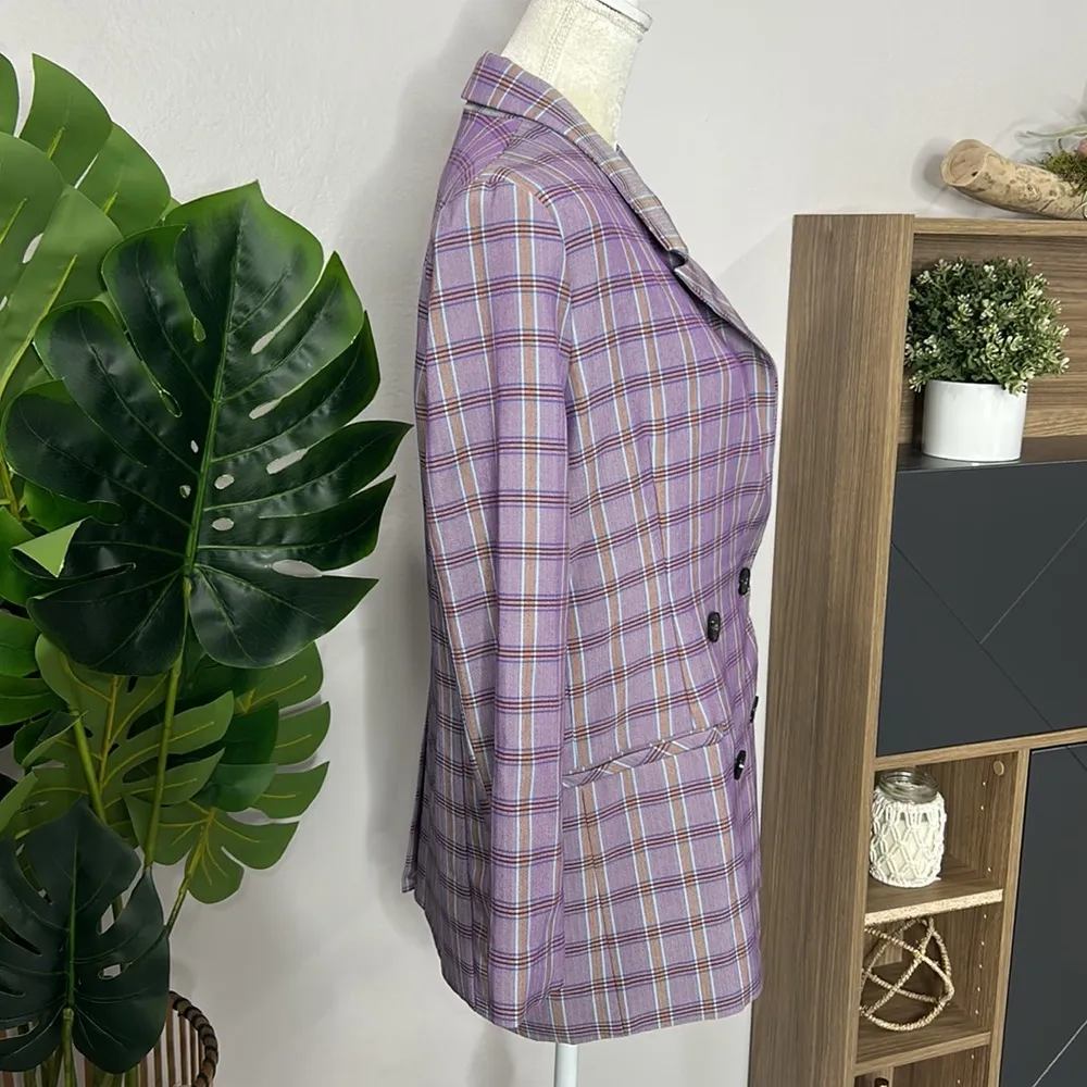 nwot // asos plaid check blazer jacket - Image 3