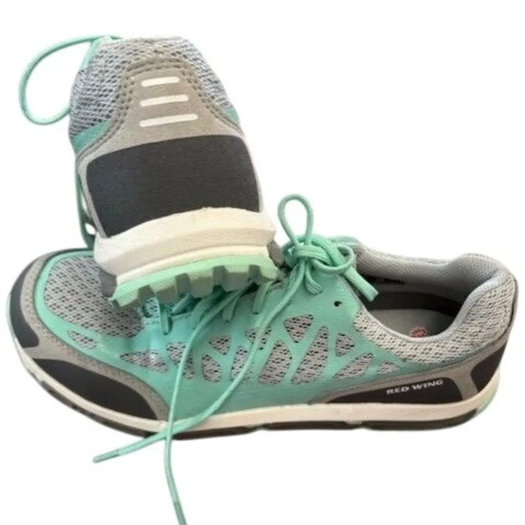Red Wing Steel Toe Shoes Womens Athletic Sneakers Size 10 Mint Green & Gray Mesh - Image 2