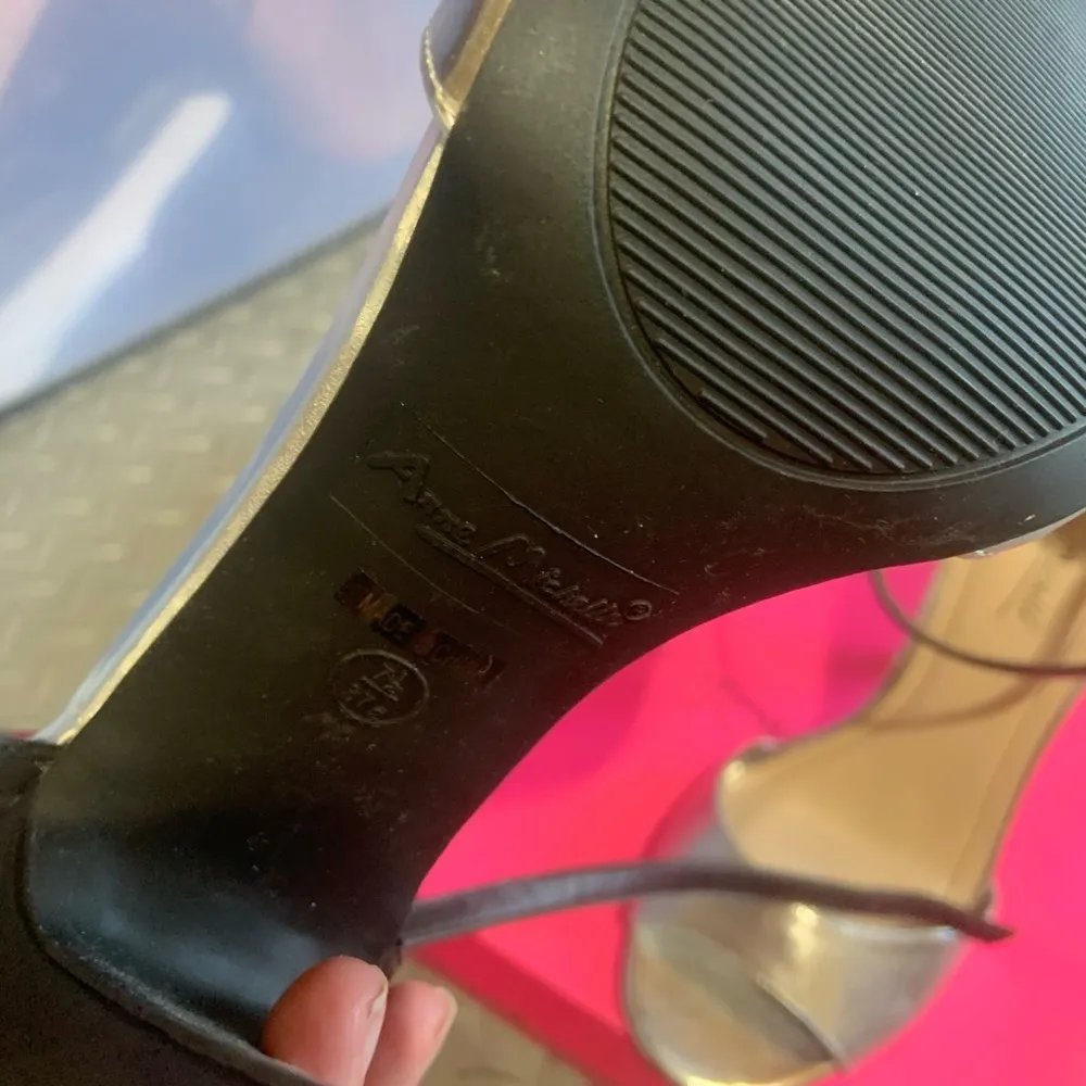 Black & silver strap heels spring formal classic open toe - Image 3