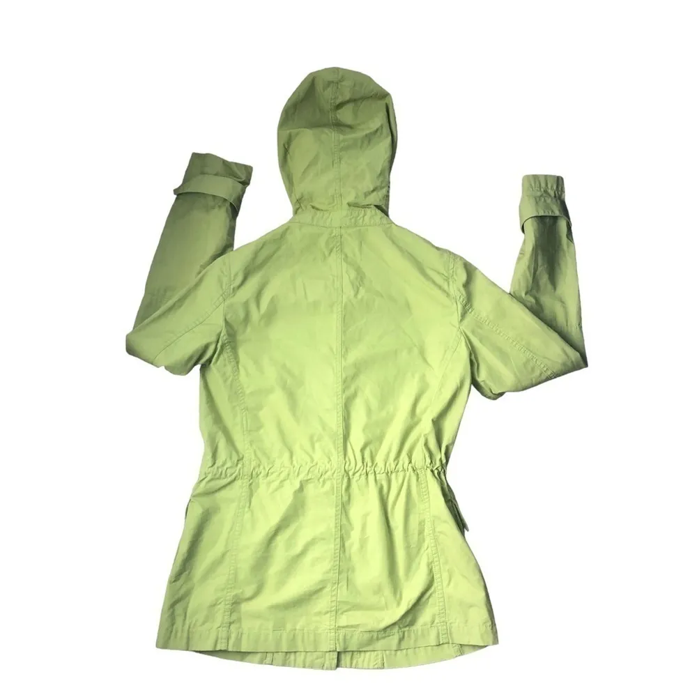 Banana Republic Shirty Hoodie Jacket Sz. XS Full Zip/Snap Apple Green Casual - Image 3