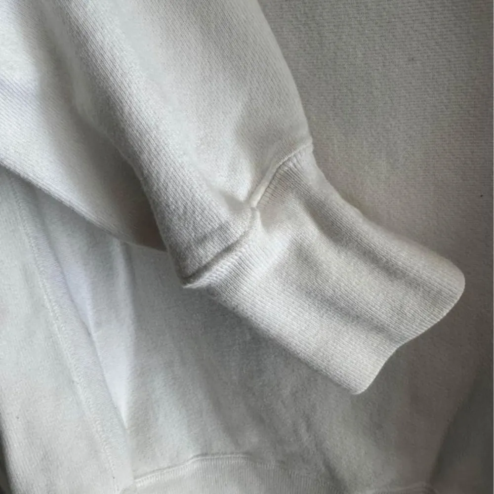 Reverse Weave Small White Sweatshirt loomed logo vintage 90's - Image 3