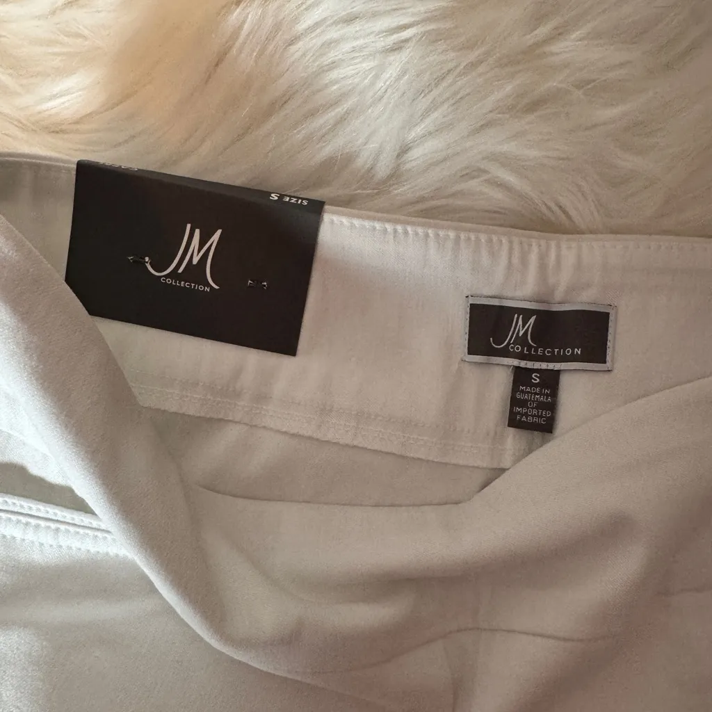 JM Collection White Cropped Ankle Pants‎ - Image 7