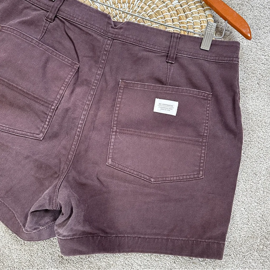 REI Women’s Trailsmith Shorts 4” High Rise Outdoor Hiking Camping in Brown 14 - Image 7