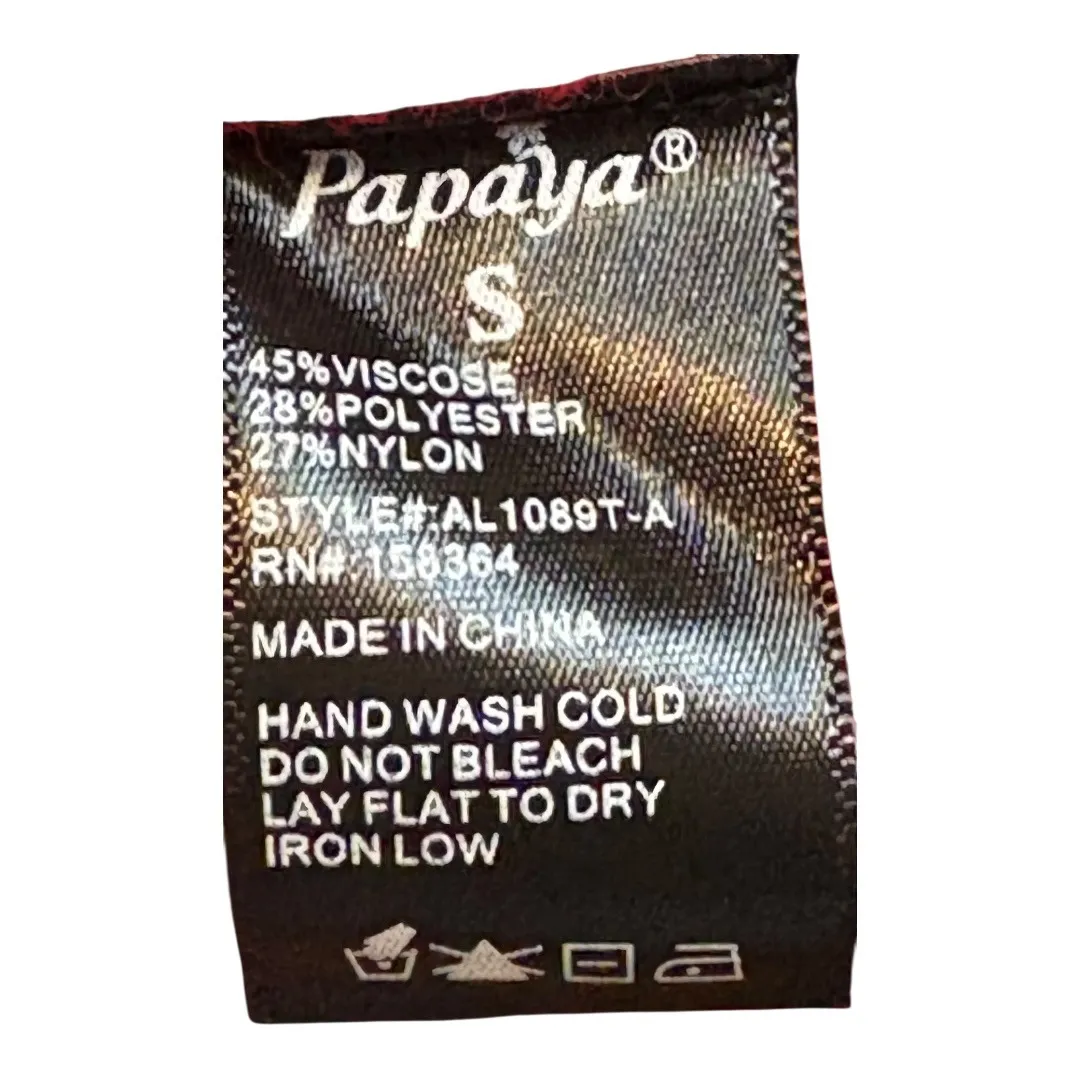 Papaya Red‎ Cable Knit Crop Top Jeweled Button Sleeveless Tank Women Size Small - Image 7