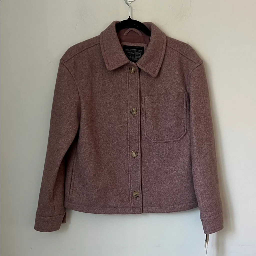 New Levi’s Women’s SOFT CHORE JACKET Size XS Color Rose Taupe - Image 2