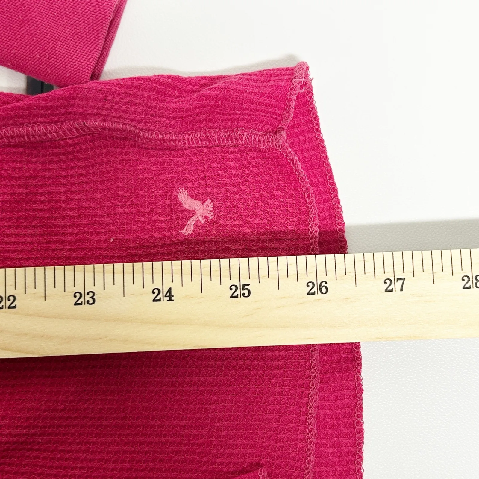 American Eagle Womens Y2K Bella Swan Twilight Waffle Knit Thermal Henley Top S - Image 8