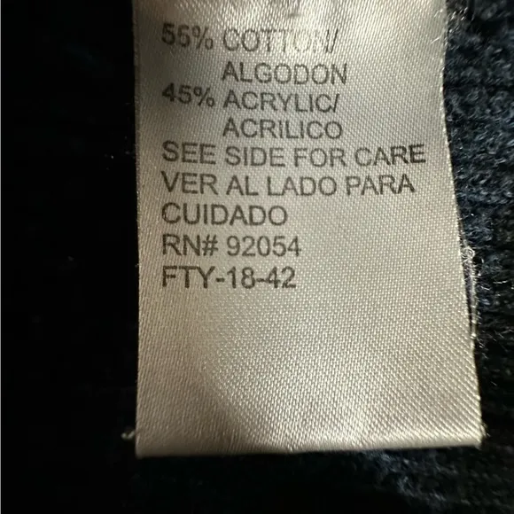 Carolyn Taylor Vintage Color Block‎ Crew Neck Sweater Blue Gray Black Size L - Image 9