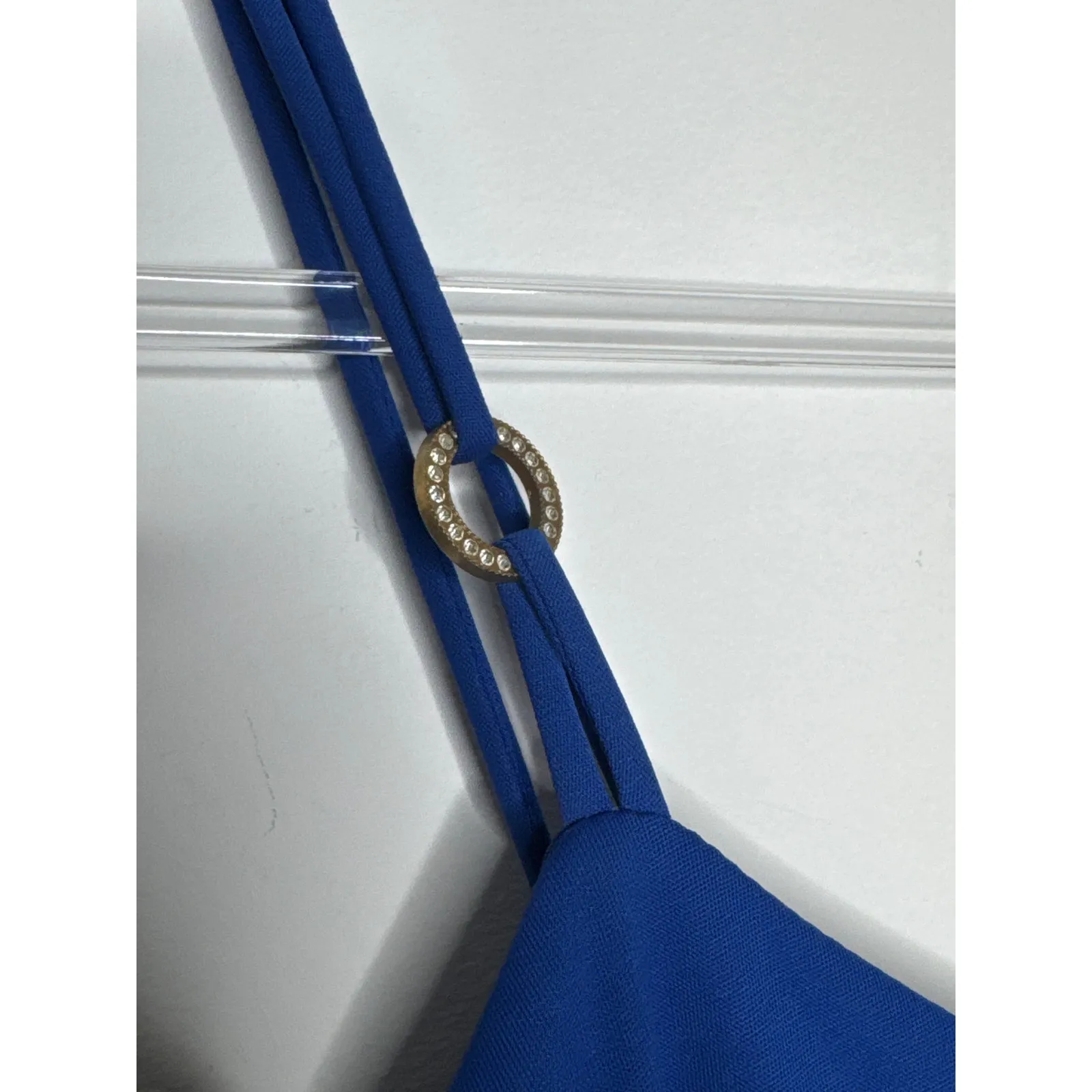 1970s Alfred Shaheen Blue Paisley Jumpsuit Set w Fringe Shawl medium - Image 9