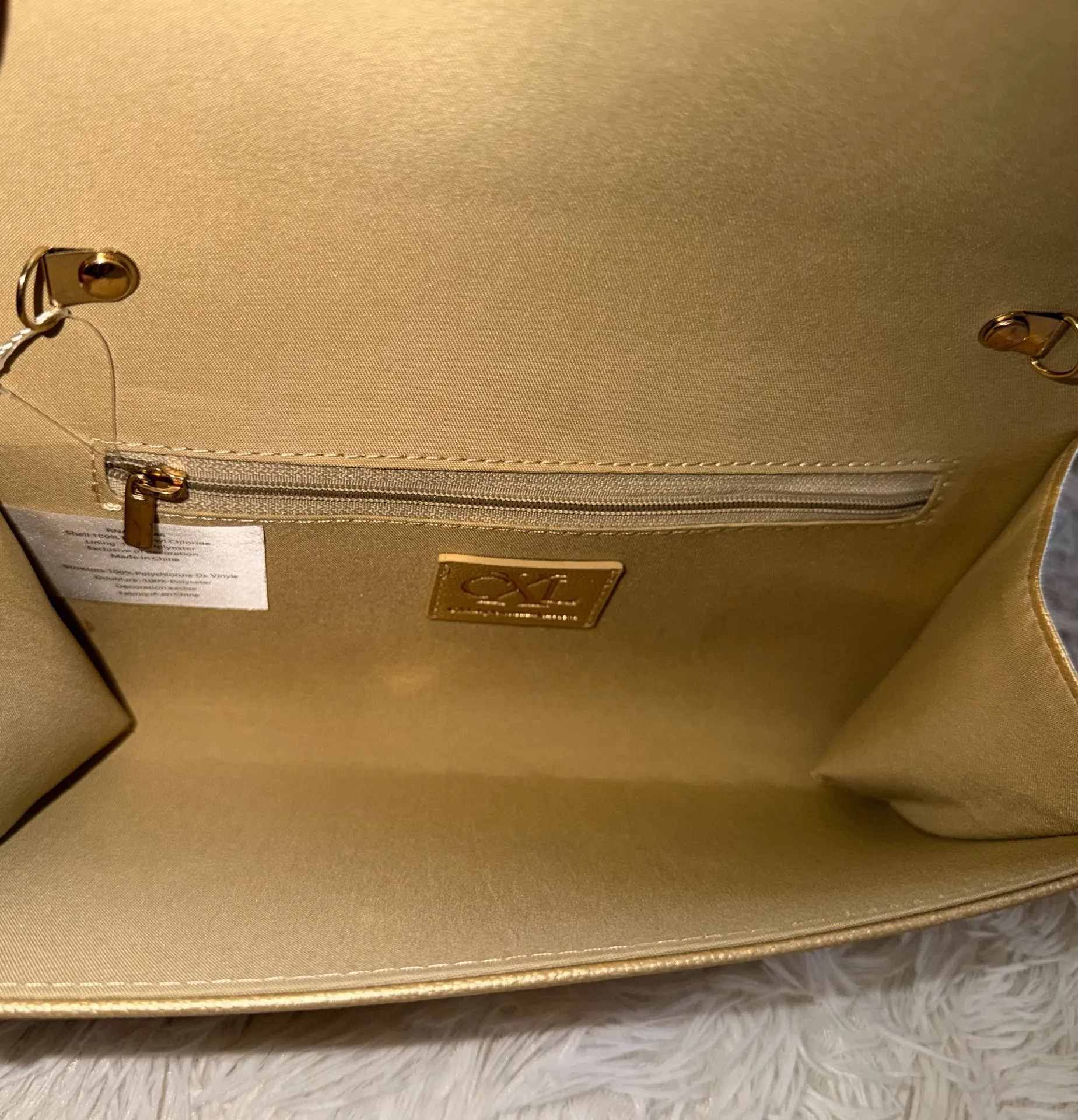 Christian Lacroix Glam Caviar Clutch In Gold - NWT - Image 7