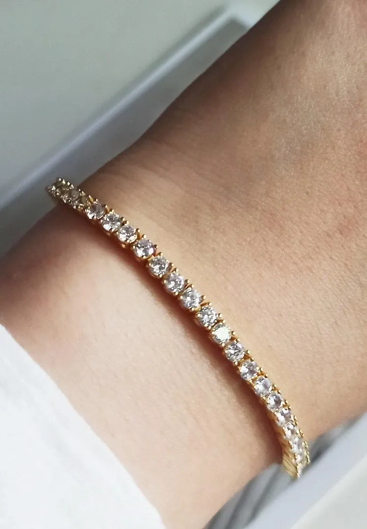 full stone inlaid Bracelets Gold - Image 3