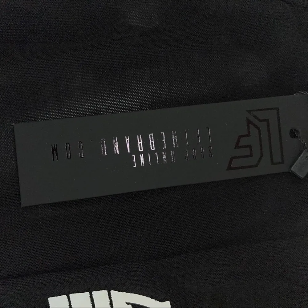 LF THE BRAND BLACK WITH WHITE LOGO MESH RACER BACK BODYSUIT SIZE XS - Image 6