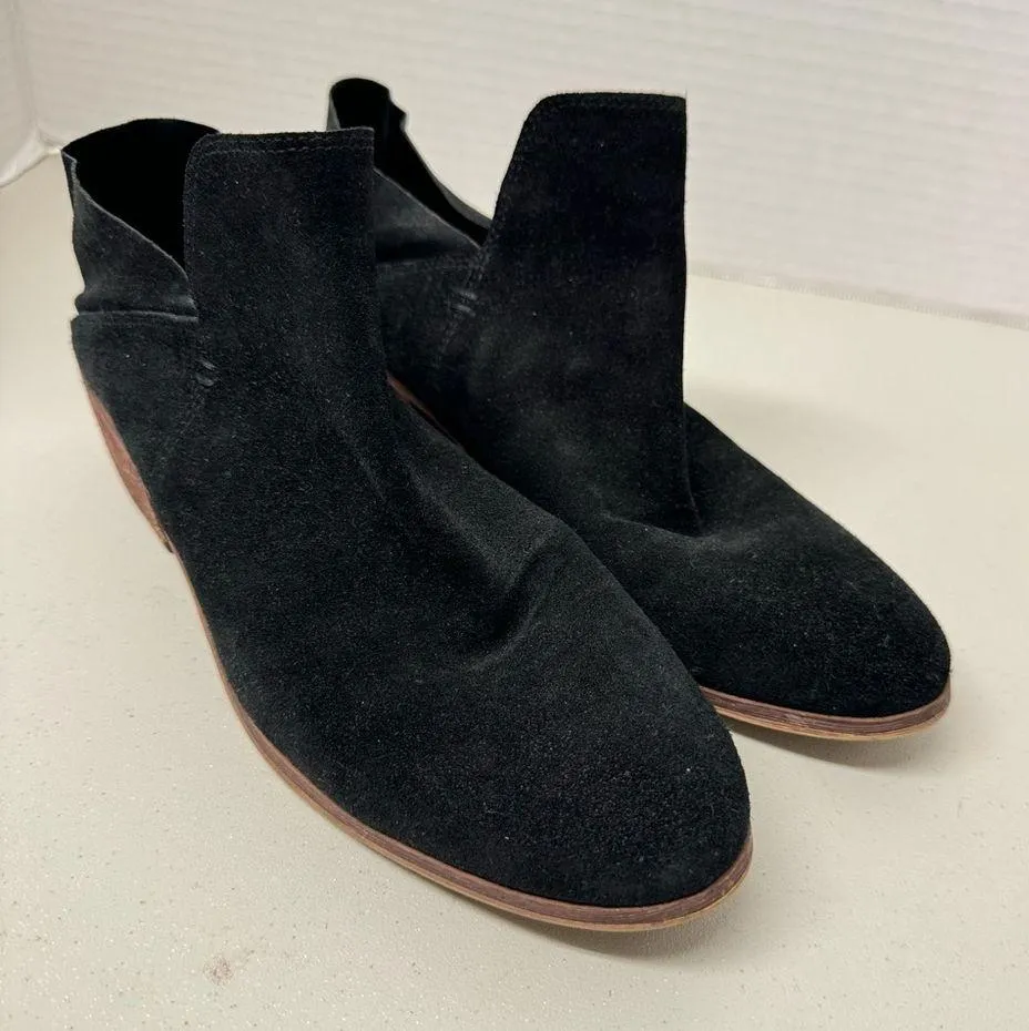 Sam Edelman Black Suede Leather Ankle Boots Womens 10 Fall Booties Western - Image 5