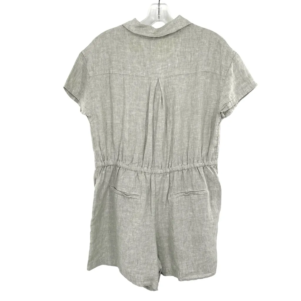C&C California Linen Short Sleeve Romper Small - Image 5