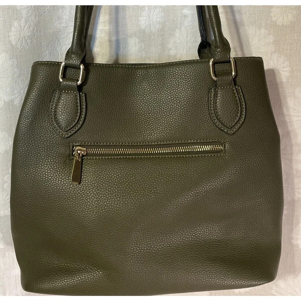 Isabelle Women's Vegan Faux Leather Satchel Purse Handbag READ - Image 2