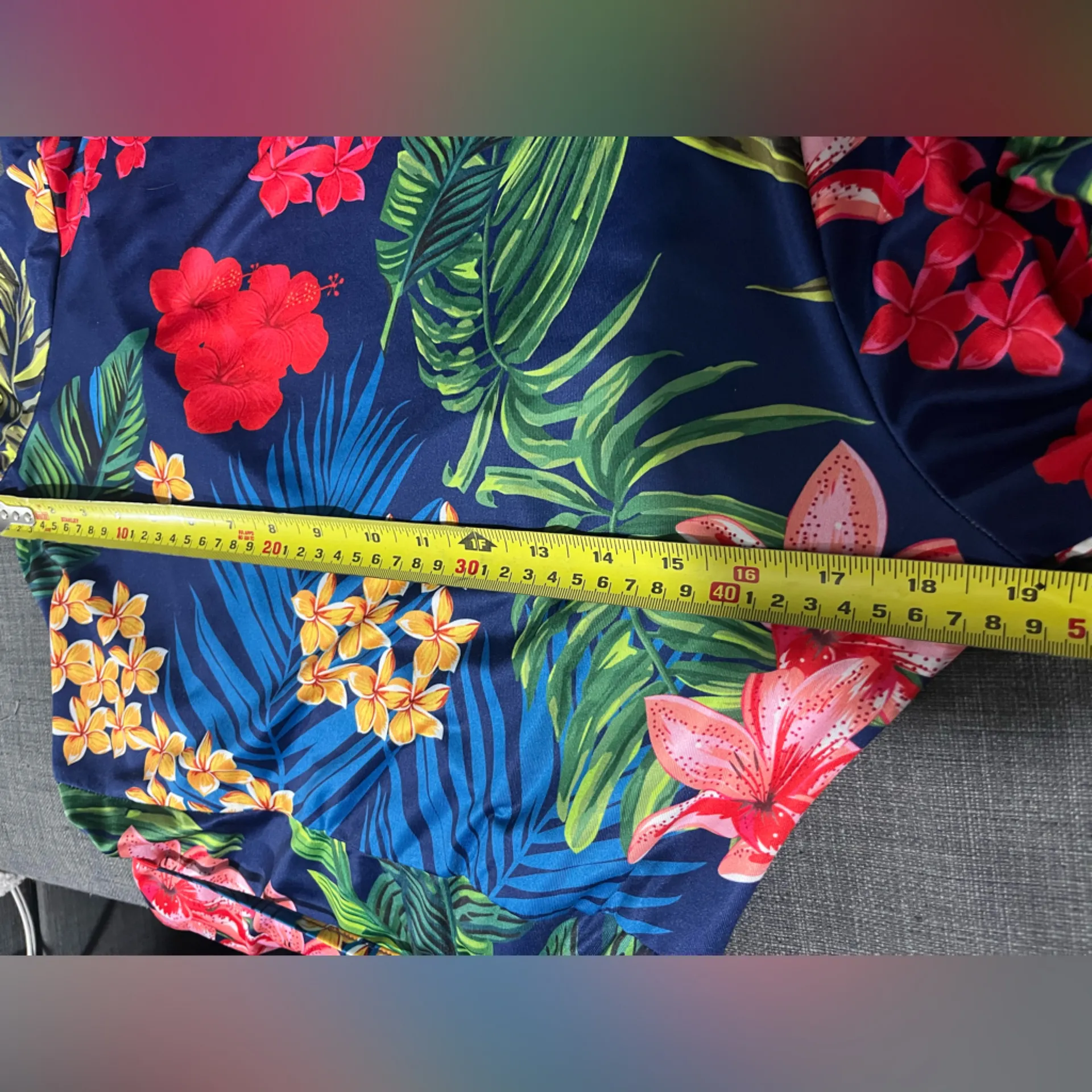 Noblemoon Dress Size XXL Blue Floral Long Sleeve Coverup Sundress - Image 6