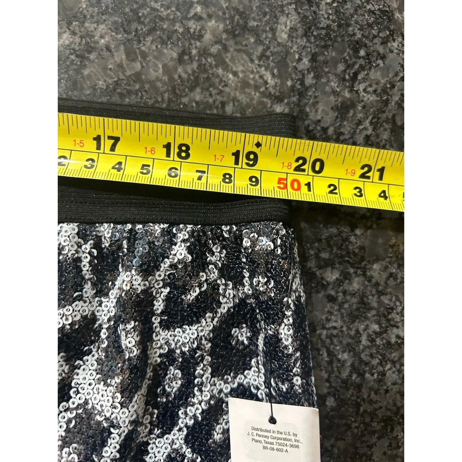 NWT Worthington Plus A-Line Skirt Winter Leopard Sequin Size 2X Lined Stretchy - Image 3