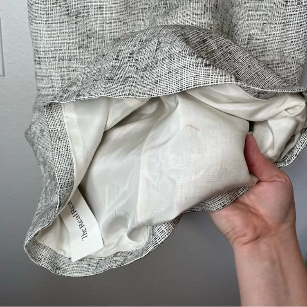 Jenni Kayne micro tweed lined sleeveless above knee business sheath dress small Gray - Image 10