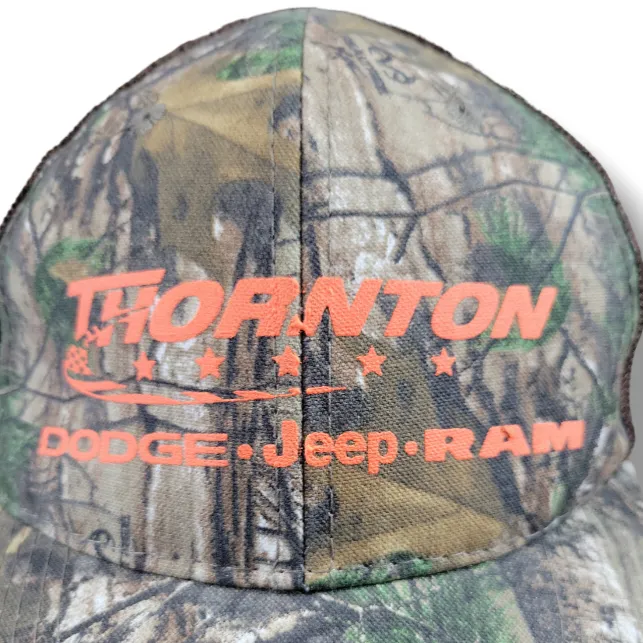 Realtree Hat OSFM Adjustable Strap Back Camo Camouflage Thornton Dodge Jeep Ram Printed Hat - Image 2