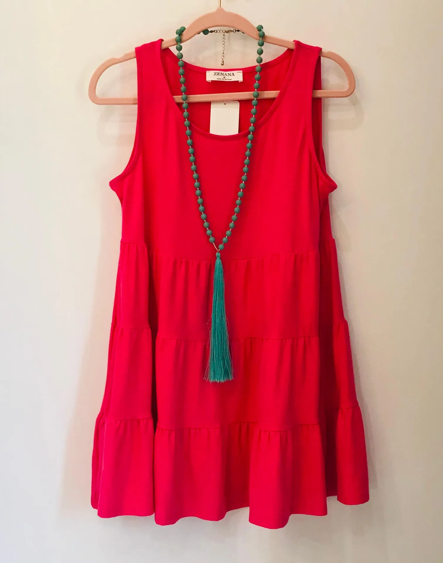 NWT Hot pink Boutique ruffle tank sz Sma - Image 6
