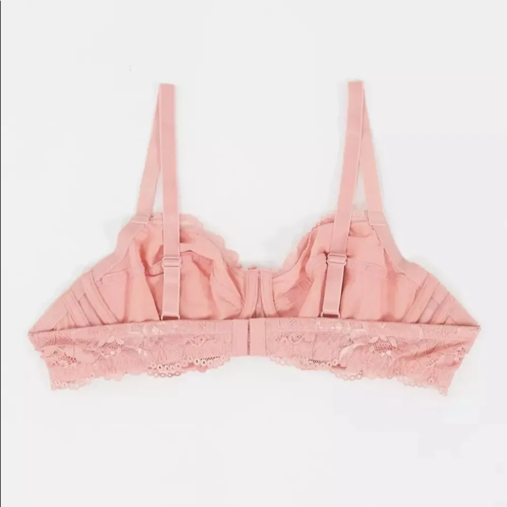 Asos Ivory Rose Curve Non Padded Lace Balconette Bra Dusty Pink NWT Size undefined - Image 2