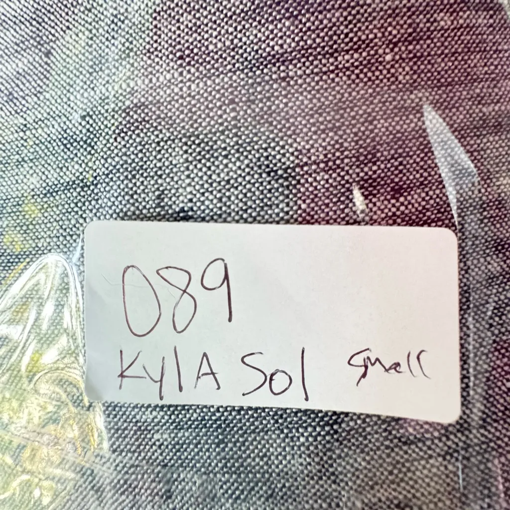 NWT Kyla Seo Caite Laramie Embroidered Linen Shift Dress Top size Small handmade Blue - Image 13