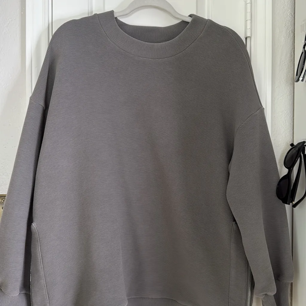 Varley Mae boyfriend sweatshirt in Ottoman - Image 5