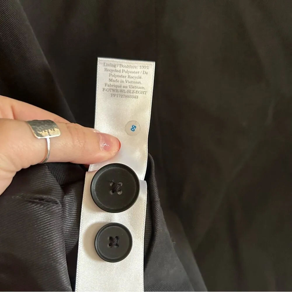 Everlane The ’80s Blazer Relaxed Structure Suit Jacket Black Three Button NWT 00 - Image 9