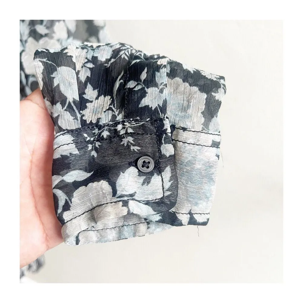 Ralph Lauren Denim & Supply Women’s RL Boyfriend Semi Sheer Long Sleeve Floral S - Image 7