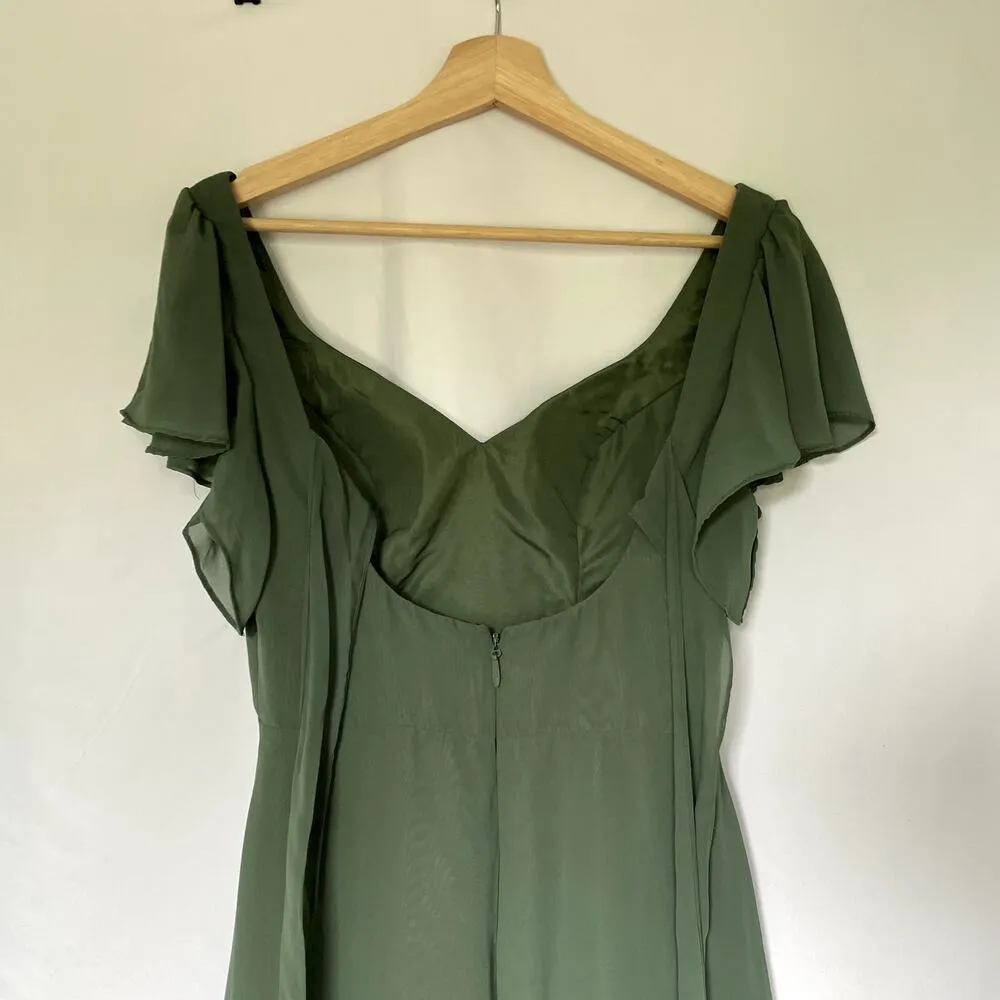 Azazie Syenna Eucalyptus formal dress women's size A2 bridesmaid dress low back - Image 5