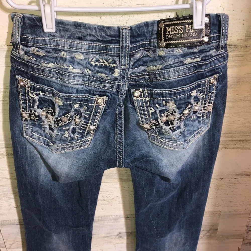Miss me signature rise boot cut embellished jeans size 27 western countr…​ - Image 6