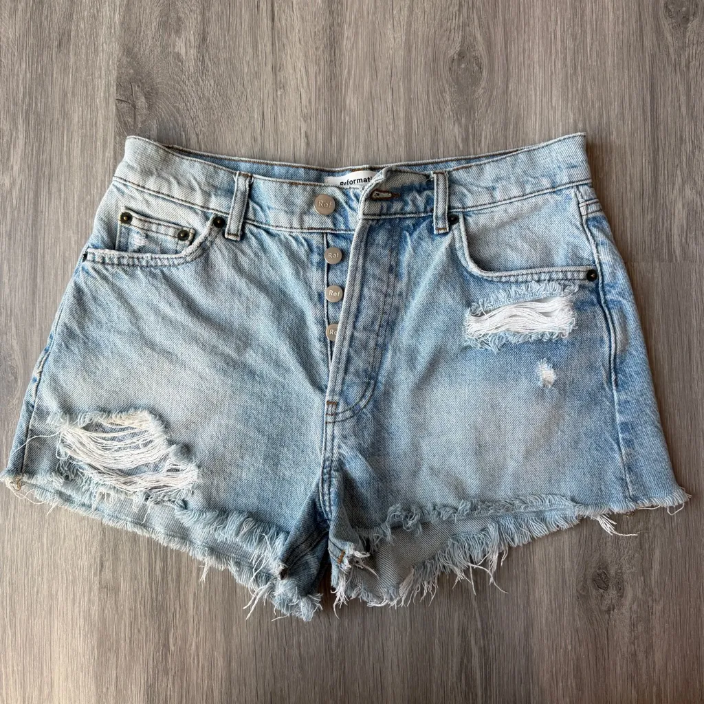 Reformation Dixie High Rise Shorts Size 25 - Image 2