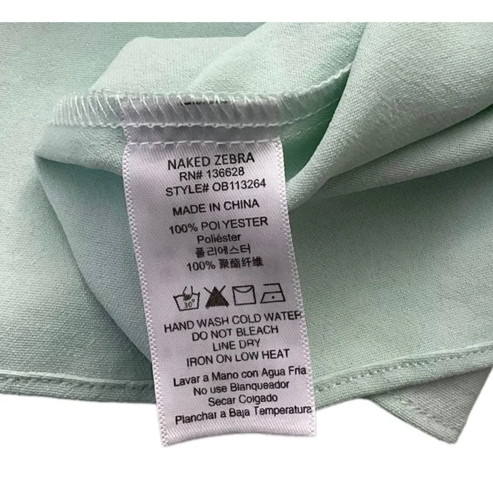 Naked Zebra Mint Green Women Sleeveless Top Size M | 44-18 - Image 4