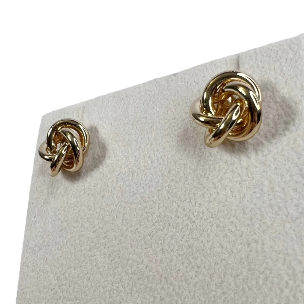 Gold Tone Classic Knotted Pierced Stud Earrings Simple - Image 4