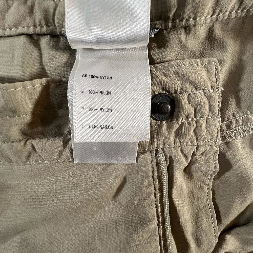 The North Face Womens Convertible Cargo Hiking Pants Sz 10 Beige Zip-Off Outdoor - Image 6