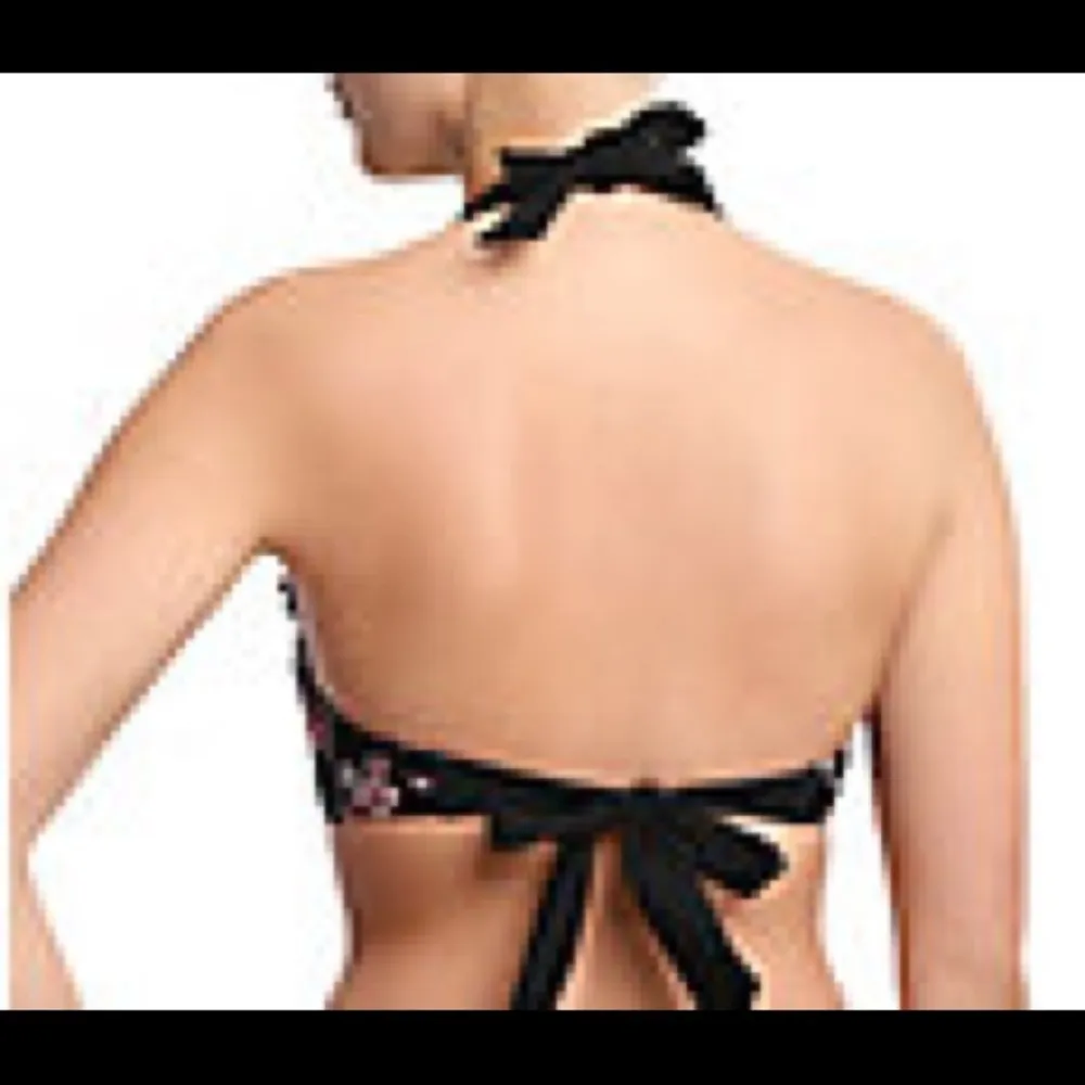 Skulls & Roses Black Ruffle Bikini Swim Top Sz. S  Beach Babe - Image 3